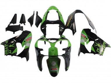 Best 2000-2001 Kawasaki ZX9R Motorcycle Fairings - Green Black Playboy DENSO UK