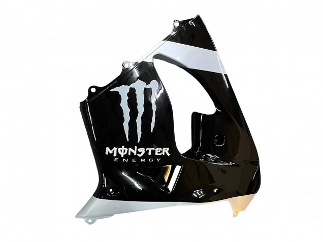 2002-2003 Kawasaki ZX9R Motorcycle Fairings - Silver Glossy Black Monster Elf UK