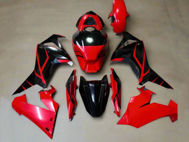 2019-2020 Honda CBR650R Motorcycle Fairings - Red Glossy Black Stripe UK
