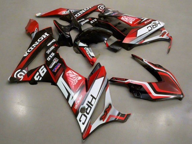 2019-2020 Honda CBR650R Motorcycle Fairings - White Red Glossy Black HRC UK