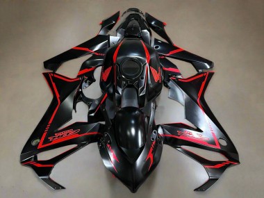 Best 2021-2023 Honda CBR650R Motorcycle Fairings - Glossy Black Red Stripe UK