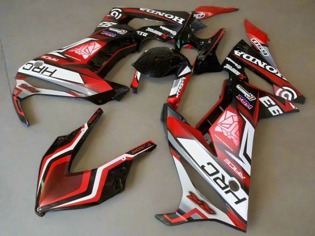 2021-2023 Honda CBR650R Motorcycle Fairings - White Red Glossy Black HRC UK