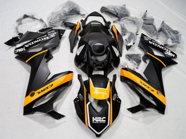 Best 2021-2023 Honda CBR650R Motorcycle Fairings - Matte Black Yellow HRC UK