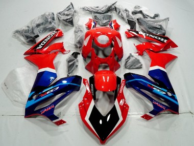 Best 2021-2023 Honda CBR650R Motorcycle Fairings - Red Blue HRC UK
