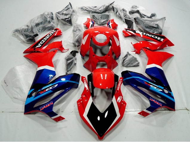 2021-2023 Honda CBR650R Motorcycle Fairings - Red Blue HRC UK