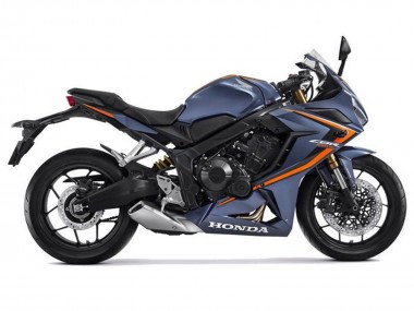 Best 2021-2023 Honda CBR650R Motorcycle Fairings - Matte Dark Blue Orange Black UK