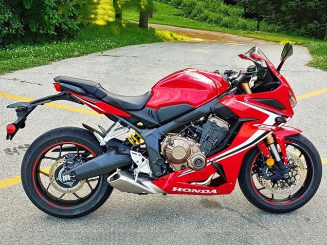 2021-2023 Honda CBR650R Motorcycle Fairings - Red White Black Stripe UK