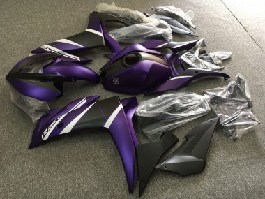 Best 2015-2018 Yamaha YZF R3/R25 Motorcycle Fairings - White Purple Matte Black UK