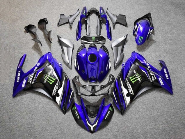 2015-2018 Yamaha YZF R3/R25 Motorcycle Fairings - Blue Silver Black Monster UK
