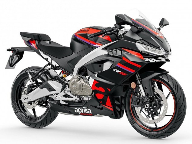2024-2025 Aprilia RS457 Motorcycle Fairings - Matte Black Red UK