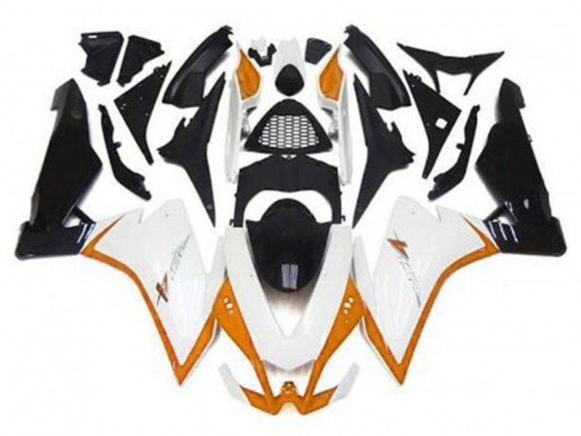 2009-2015 Aprilia RSV4 1000 Motorcycle Fairings - White Orange Black UK