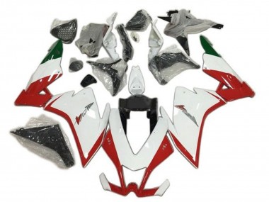 Best 2009-2015 Aprilia RSV4 1000 Motorcycle Fairings - Red White Green UK