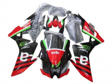 Best 2016-2020 Aprilia RSV4 1000 Motorcycle Fairings - Red Black Green Stripe UK