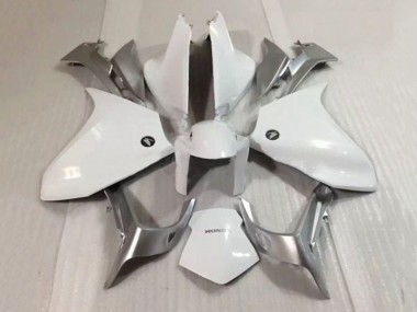 Best 2010-2014 Honda VFR 1200 Motorcycle Fairing - Silver White UK
