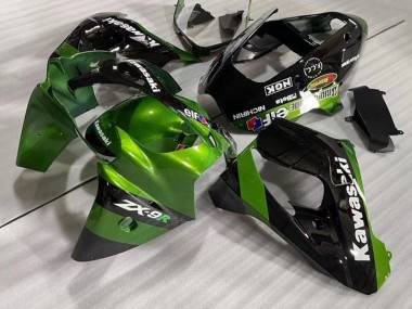 Best 2002-2003 Kawasaki ZX9R Motorcycle Fairings - Green Black Elf UK