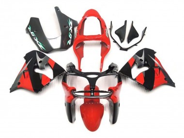 Best 2002-2003 Kawasaki ZX9R Motorcycle Fairings - Red Black Silver UK