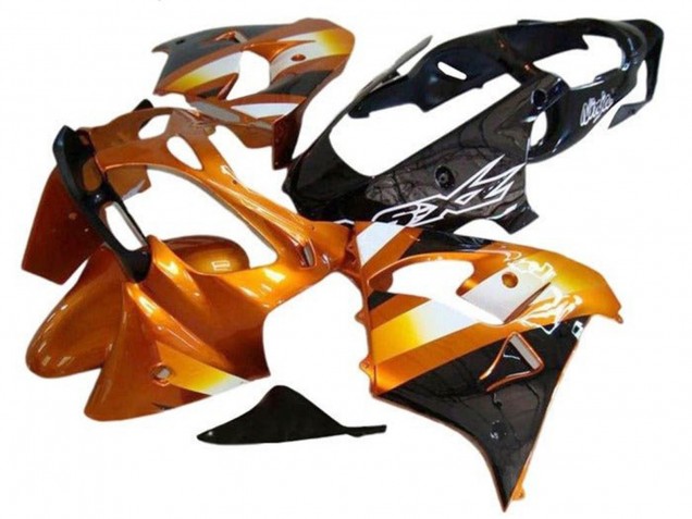 2002-2003 Kawasaki ZX9R Motorcycle Fairings - Orange Black White UK
