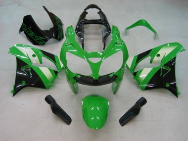 Best 2002-2003 Kawasaki ZX9R Motorcycle Fairing - Green White Black UK