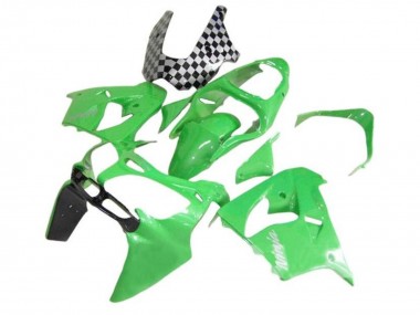 Best 2002-2003 Kawasaki ZX9R Motorcycle Fairings - Green Black Checkered UK