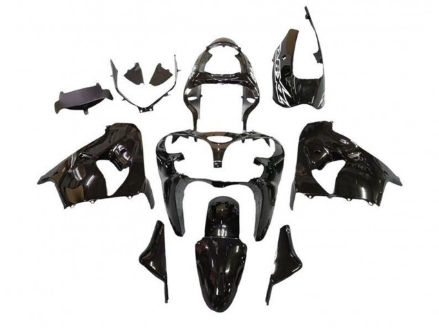 2002-2003 Kawasaki ZX9R Motorcycle Fairings - Black White UK