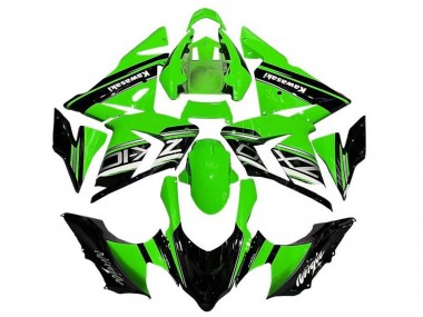 Best 2004-2005 Kawasaki ZX10R Motorcycle Fairings - Black Green Silver UK