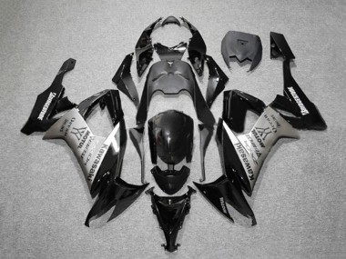 Best 2008-2010 Kawasaki ZX10R Motorcycle Fairings - Glossy Black Grey Bridgestone Motul UK