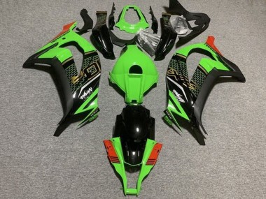 Best 2011-2015 Kawasaki ZX10R Motorcycle Fairings - Green Black Red Honeycomb UK