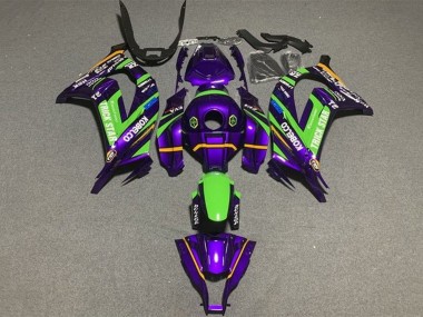 Best 2016-2020 Kawasaki ZX10R Motorcycle Fairings - Purple Green Trick Star Kobelco UK