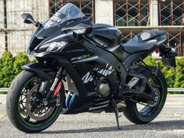 2016-2020 Kawasaki ZX10R Motorcycle Fairings - Matte Black White Green UK
