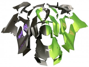 Best 2021-2025 Kawasaki ZX10R Motorcycle Fairings - Matte Black Matte Green Split UK