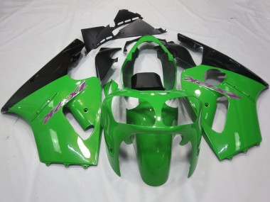 Best 2000-2001 Kawasaki ZX12R Motorcycle Fairings - Green Black Purple UK