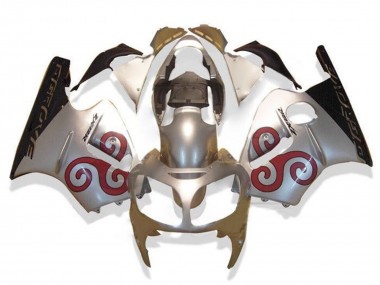 Best 2002-2006 Kawasaki ZX12R Motorcycle Fairings - Silver Red Black UK