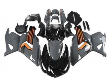 Best 2006-2011 Kawasaki ZX14R ZZR1400 Motorcycle Fairings - Grey Orange Black UK
