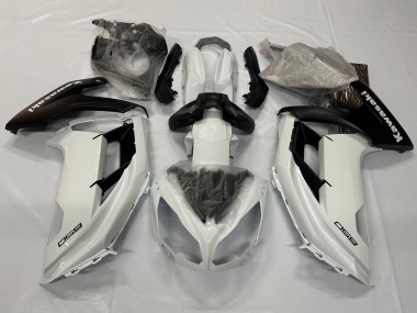 Best 2012-2016 Kawasaki Ninja 650 EX650 Motorcycle Fairings - Pearl White Matte Black UK