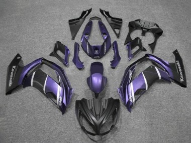 Best 2012-2016 Kawasaki Ninja 650 EX650 Motorcycle Fairings - Purple Silver Matte Black UK