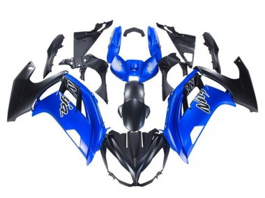 Best 2012-2016 Kawasaki Ninja 650 EX650 Motorcycle Fairings - Blue Matte Black UK