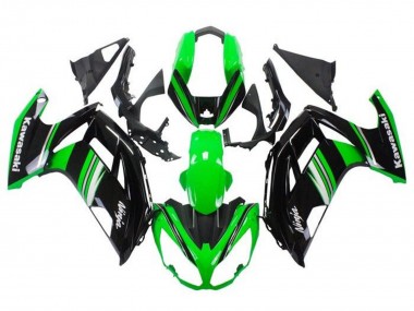 Best 2012-2016 Kawasaki Ninja 650 EX650 Motorcycle Fairings - Green Black White Grey Stripe UK