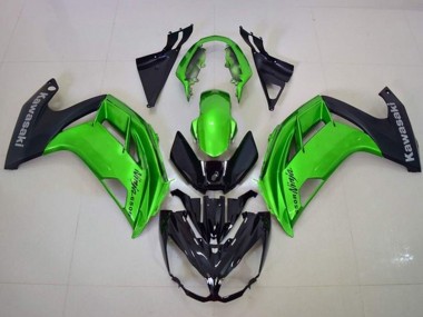 Best 2012-2016 Kawasaki Ninja 650 EX650 Motorcycle Fairings - Green Matte Black UK