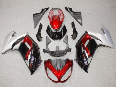Best 2012-2016 Kawasaki Ninja 650 EX650 Motorcycle Fairings - Silver Red Glossy Black UK