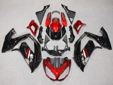 Best 2012-2016 Kawasaki Ninja 650 EX650 Motorcycle Fairings - Red Glossy Black UK