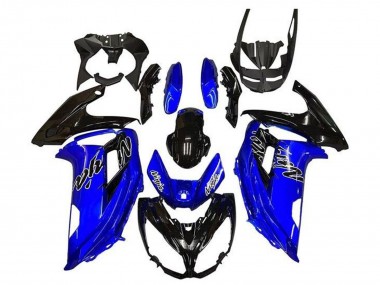 Best 2012-2016 Kawasaki Ninja 650 EX650 Motorcycle Fairings - Blue Glossy Black UK