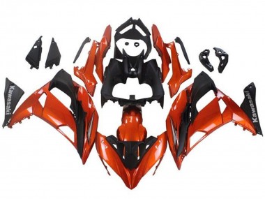 Best 2017-2019 Kawasaki Ninja 650 EX650 Motorcycle Fairings - Orange Matte Black UK