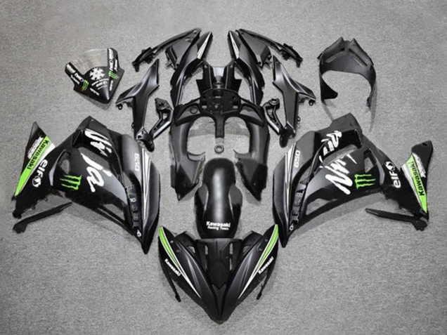 2017-2019 Kawasaki Ninja 650 EX650 Motorcycle Fairings - Matte Black Green White Monster UK