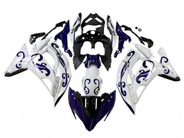 Best 2017-2019 Kawasaki Ninja 650 EX650 Motorcycle Fairings - White Dark Blue Black UK