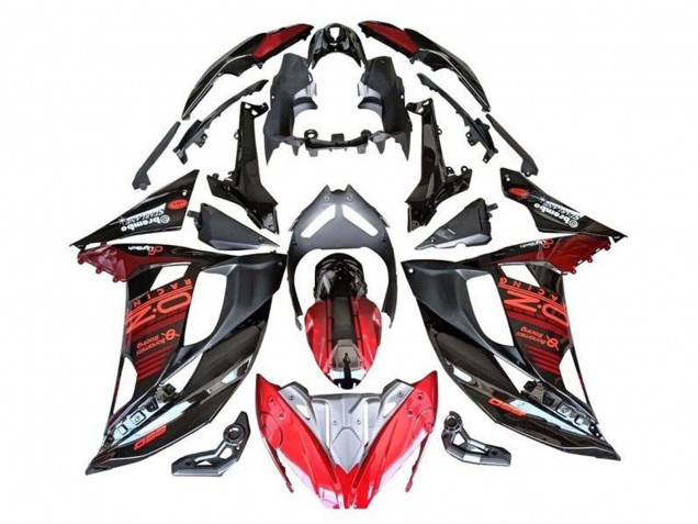 2017-2019 Kawasaki Ninja 650 EX650 Motorcycle Fairings - Red Black Silver UK
