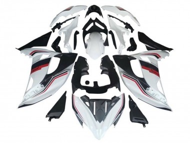 Best 2017-2019 Kawasaki Ninja 650 EX650 Motorcycle Fairings - White Red Black Stripe UK