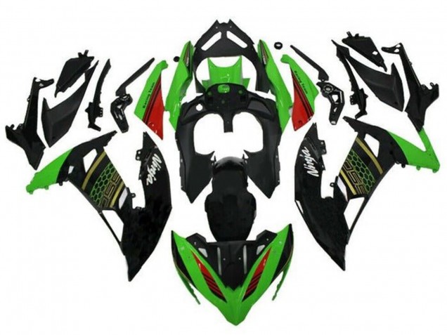 2017-2019 Kawasaki Ninja 650 EX650 Motorcycle Fairings - Green Black Red Gold Honeycomb UK