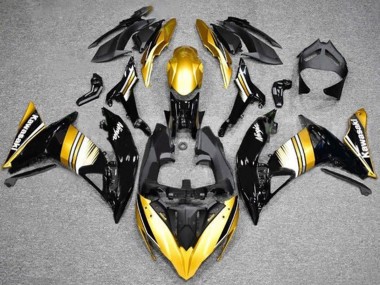Best 2017-2019 Kawasaki Ninja 650 EX650 Motorcycle Fairings - Gold Black White UK