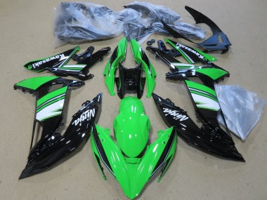 Best 2017-2019 Kawasaki Ninja 650 EX650 Motorcycle Fairings - Green White Glossy Black UK