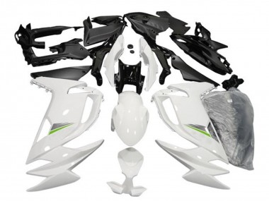 Best 2020-2024 Kawasaki Ninja 650 EX650 Motorcycle Fairings - Glossy White Green UK